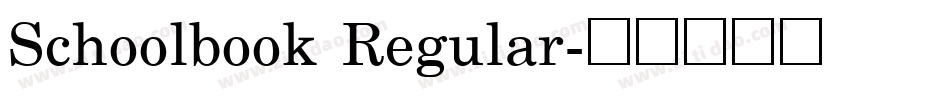 Schoolbook Regular字体转换